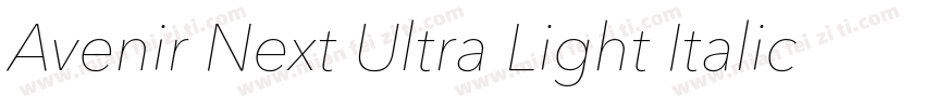 Avenir Next Ultra Light Italic字体转换